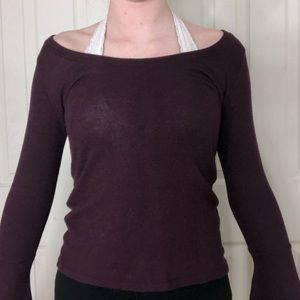 Hollister Maroon Bell Sleeve Shirt